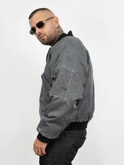 Bomber effetto denim