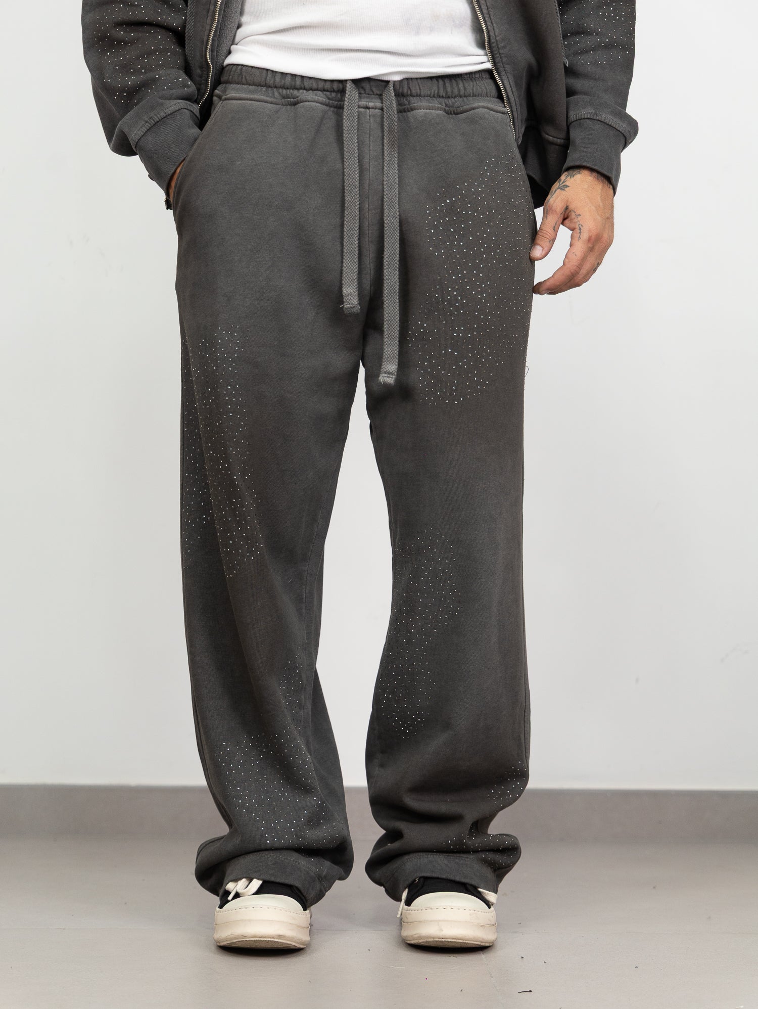 Tuta strass dark grey
