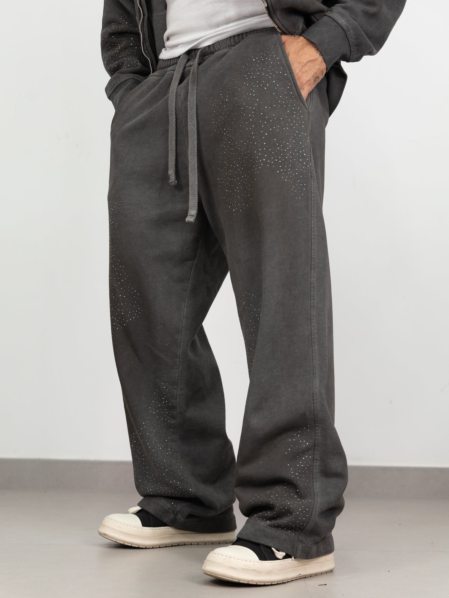 Tuta strass dark grey