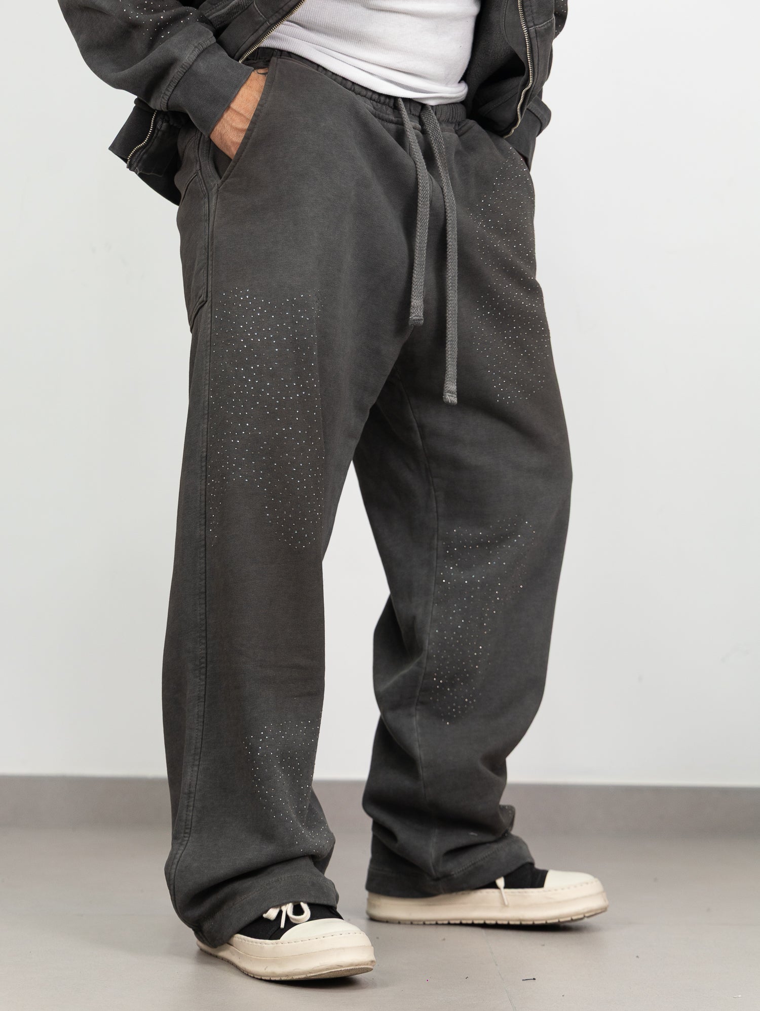 Tuta strass dark grey