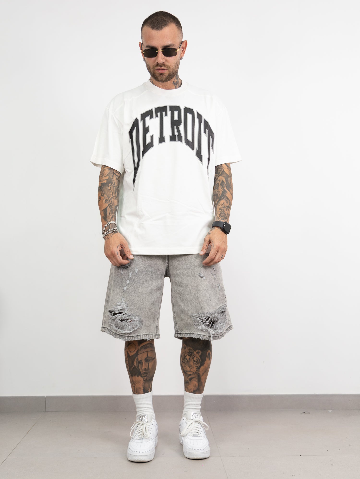 Bermuda jeans lungo PD grey