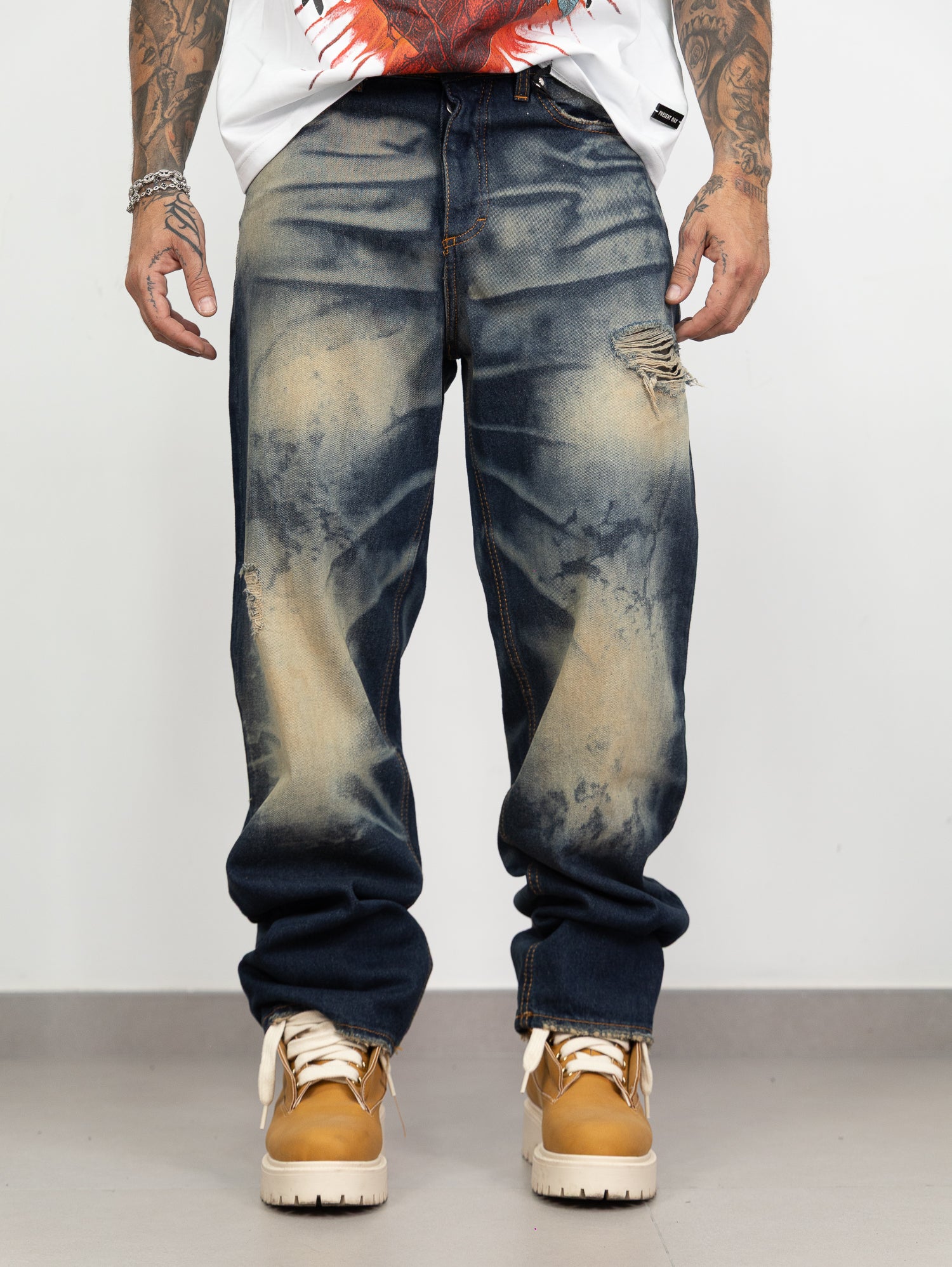 Denim sporcato beige