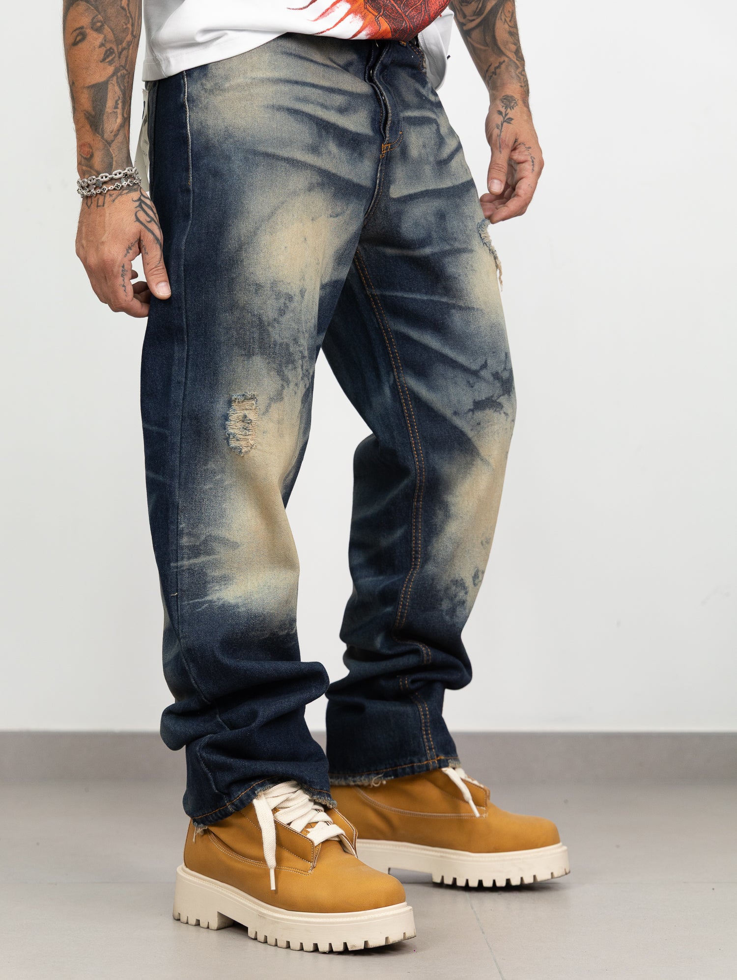 Denim sporcato beige