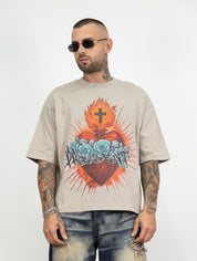 T-shirt heart and roses pd