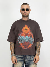 T-shirt heart and roses pd