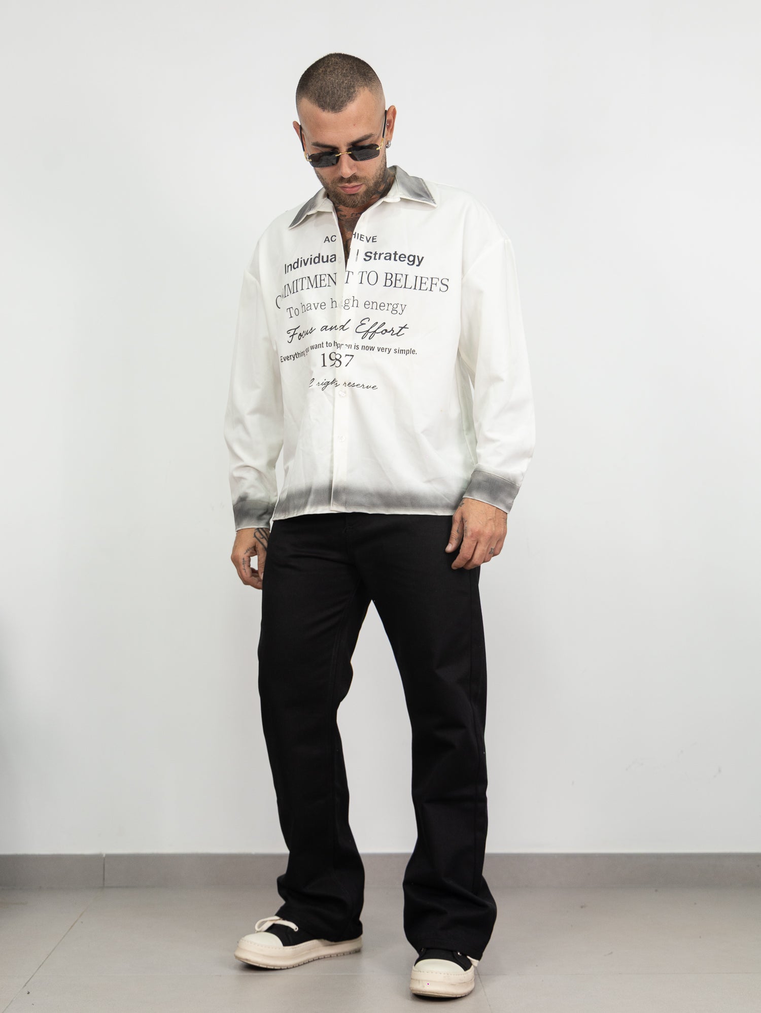 Camicia lettering