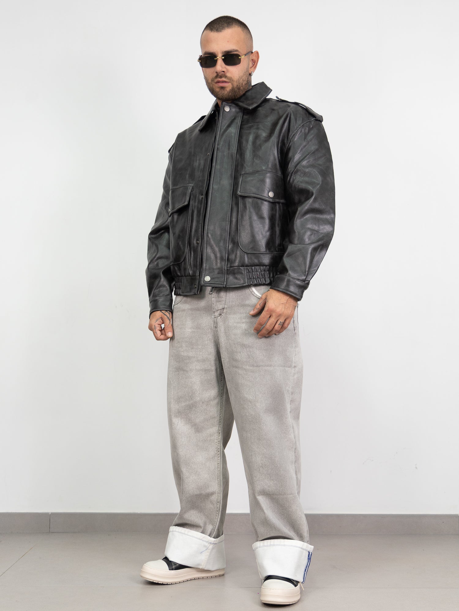 Baggy piegone double color