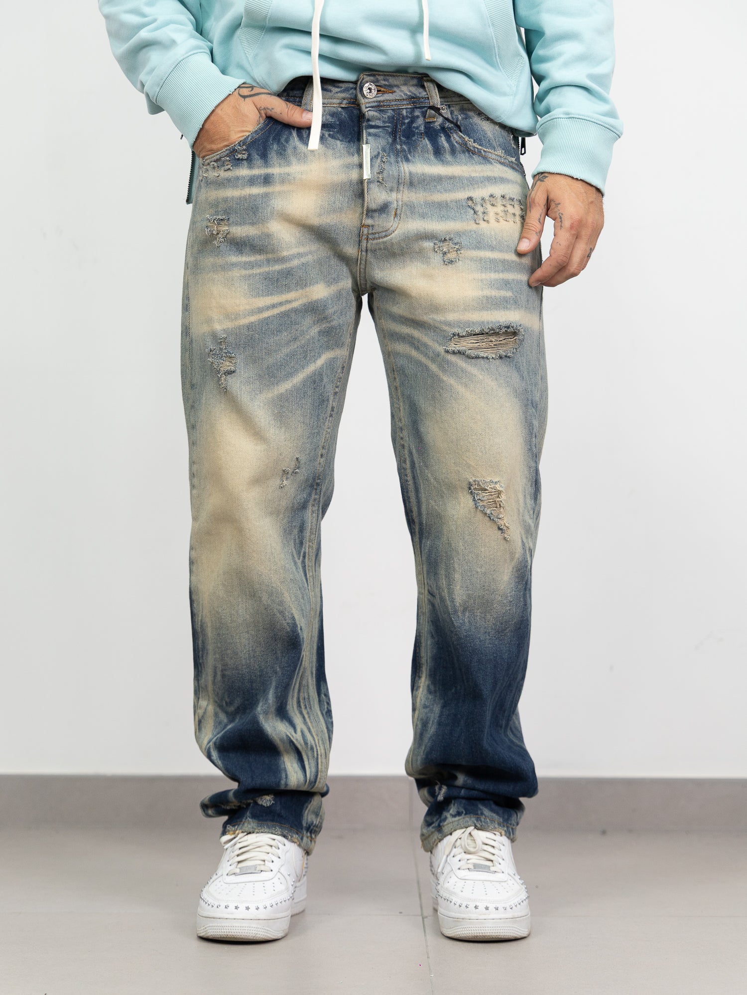Straighit fit mmt blu sabbiato