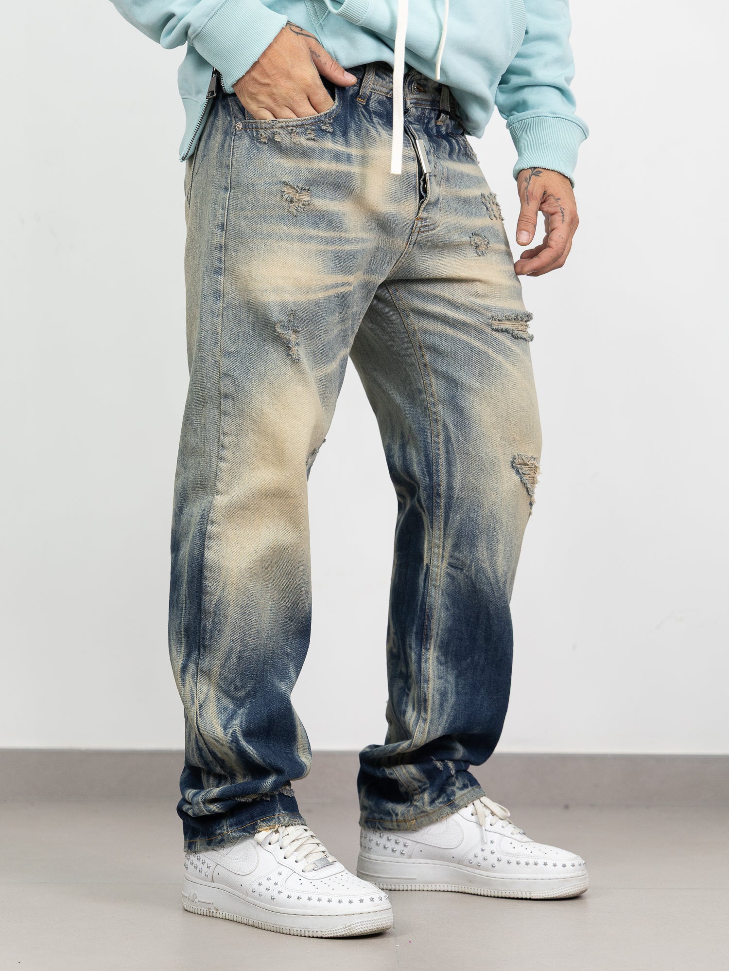 Straighit fit mmt blu sabbiato