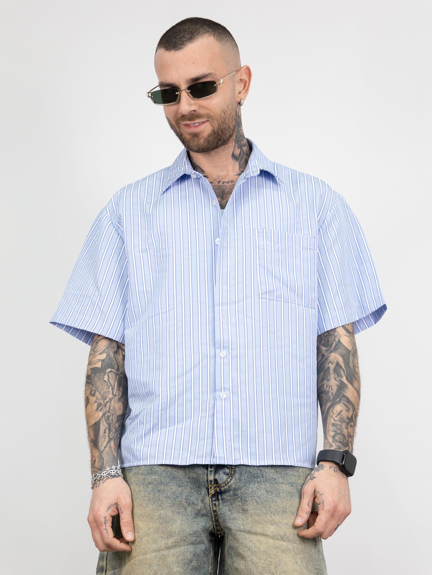 Camicia riga bicolor