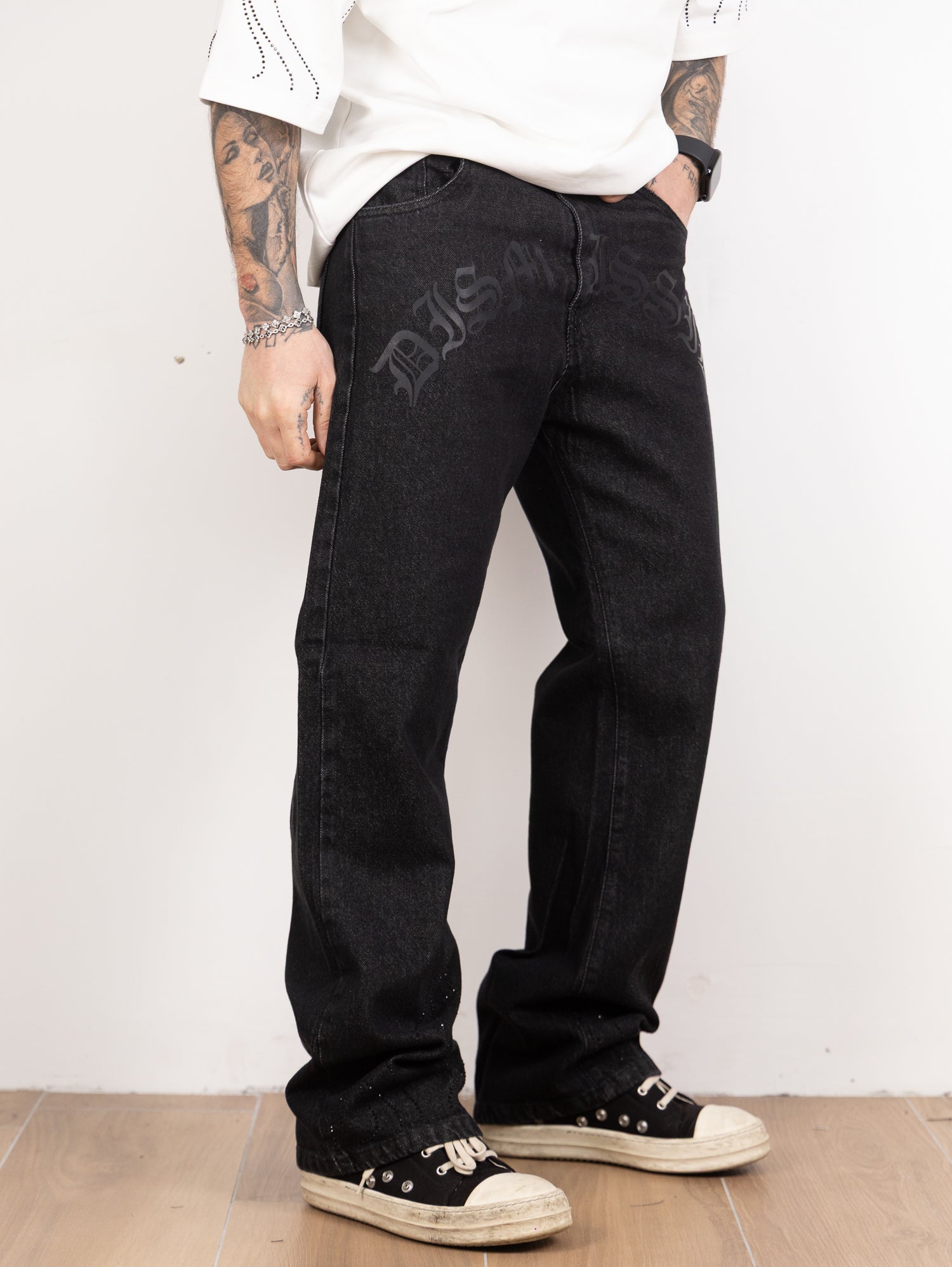 Baggy flame strass