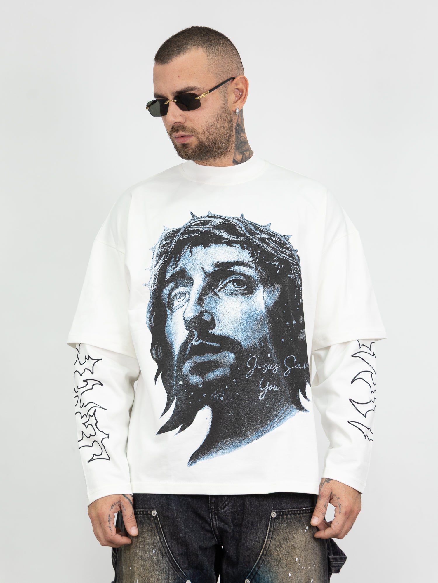 T-shirt double sleeve jesus