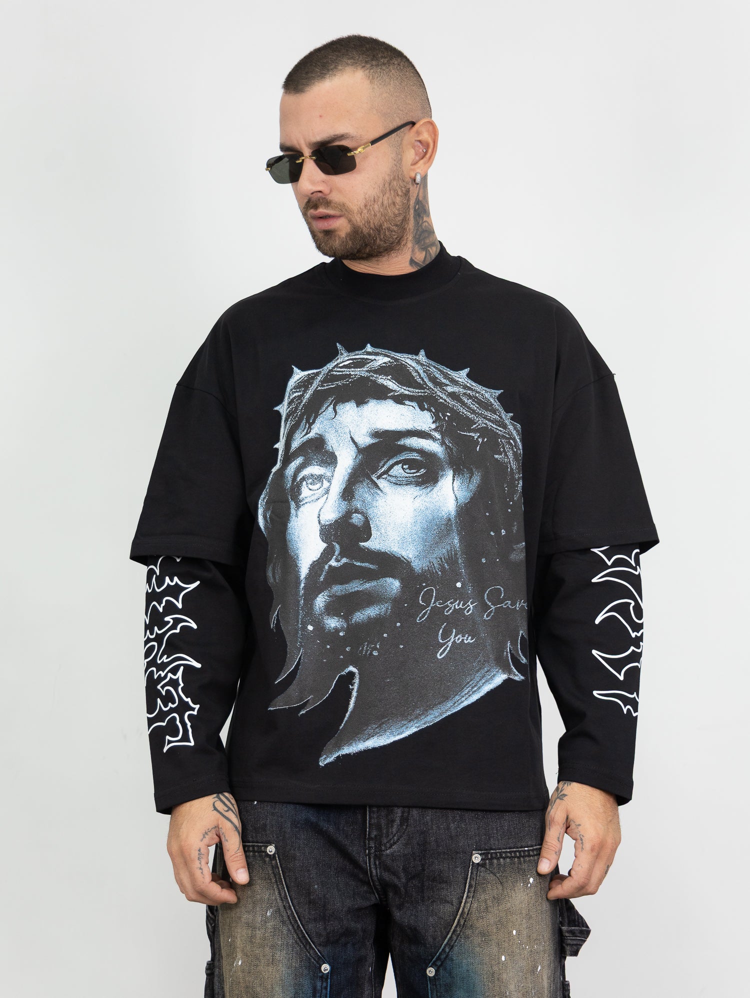 T-shirt double sleeve jesus