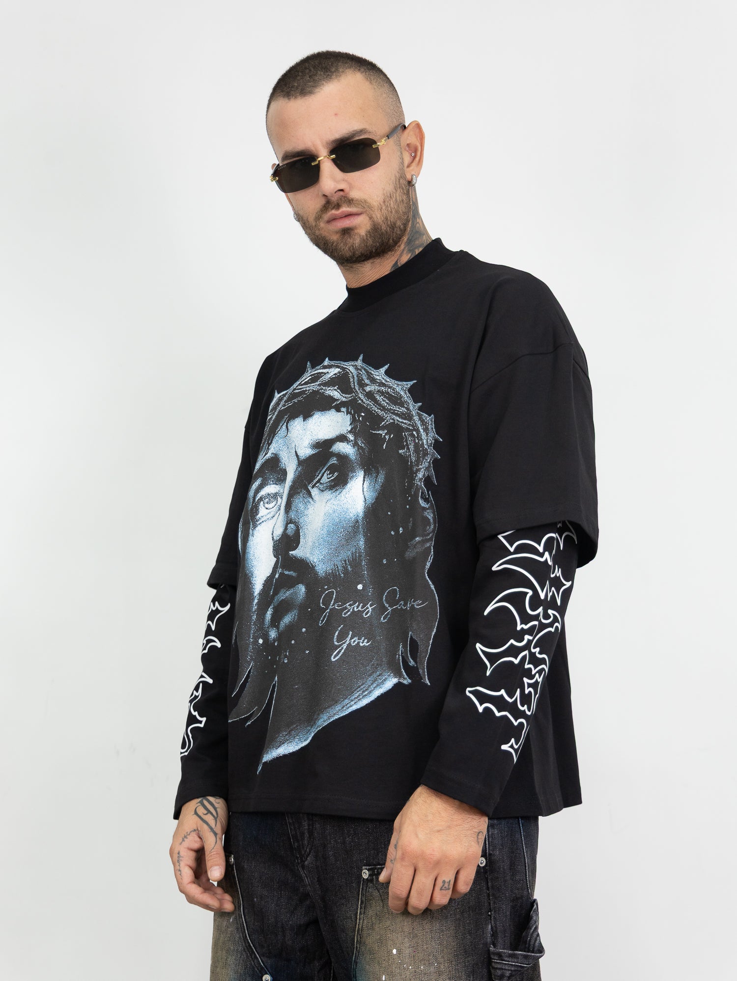 T-shirt double sleeve jesus