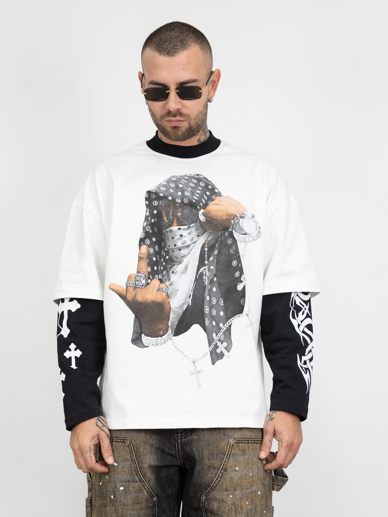 T-shirt double sleeve st.fronte