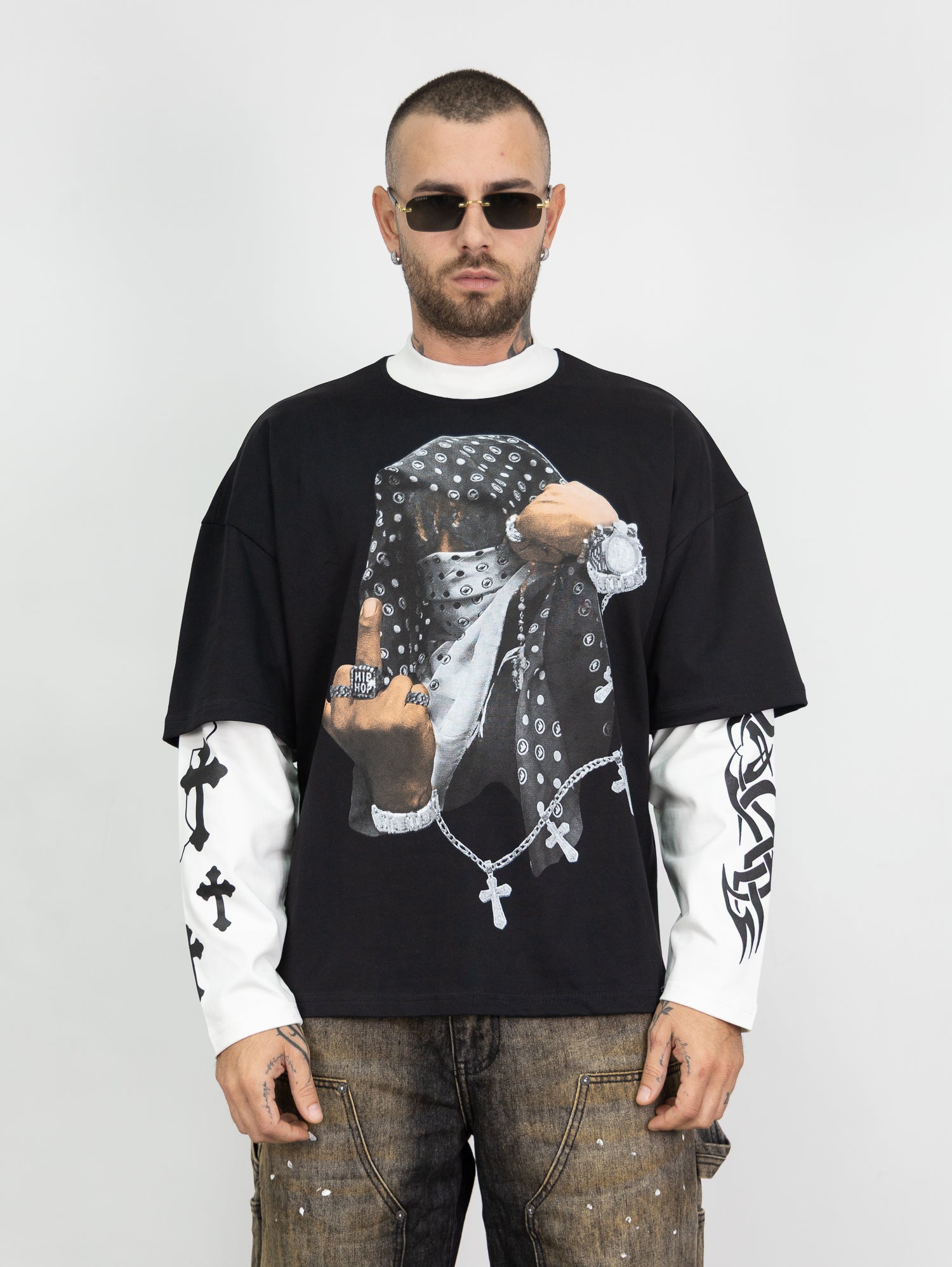 T-shirt double sleeve st.fronte