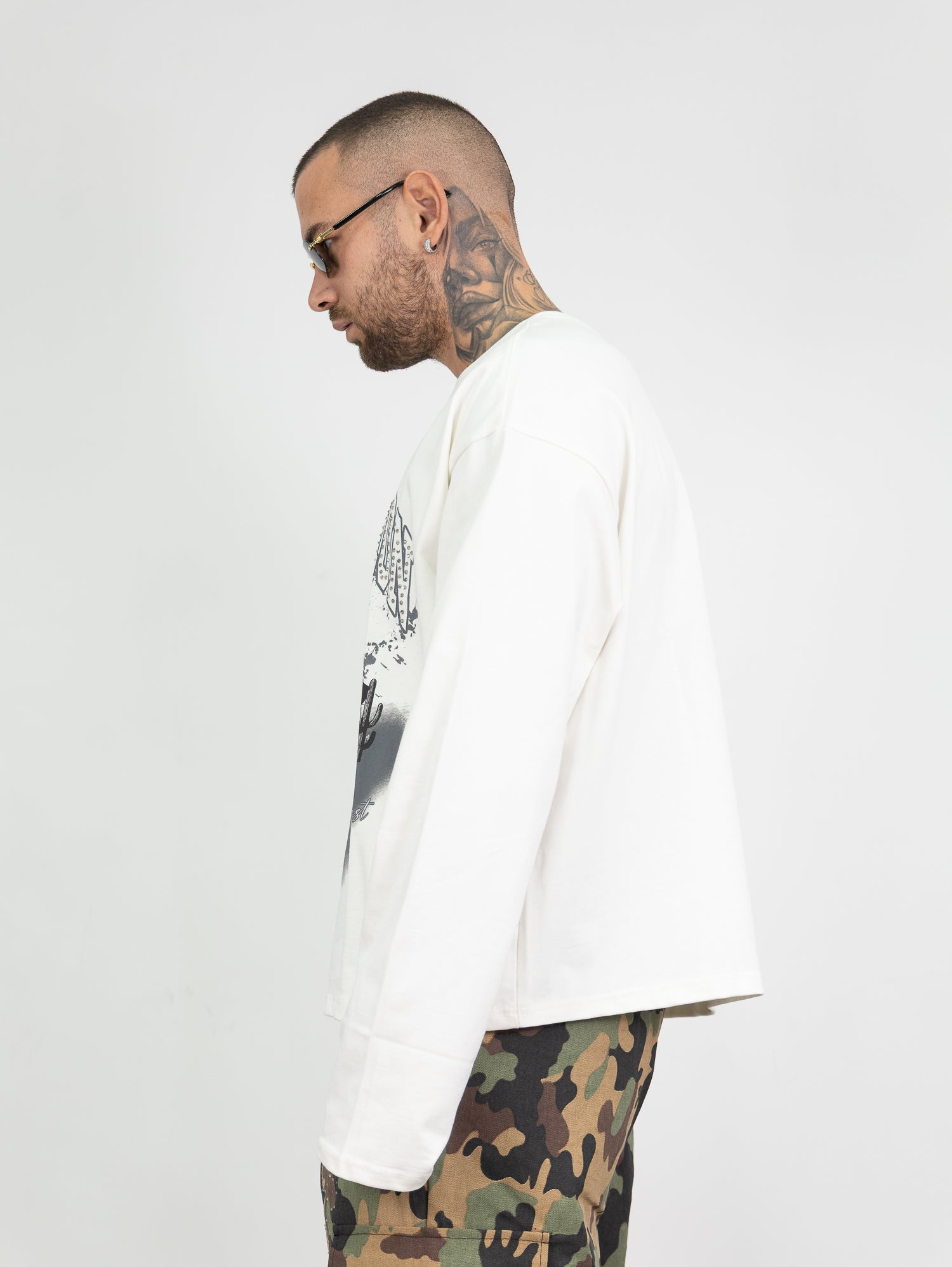 T-shirt long sleeve teschio