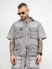 Coordinato multi pocket grey