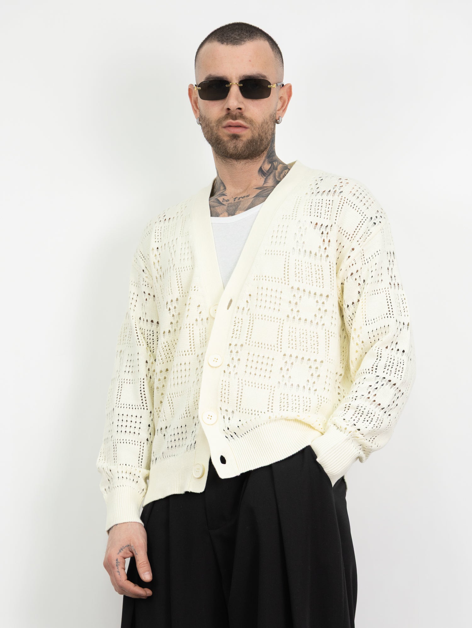 Cardigan traforato