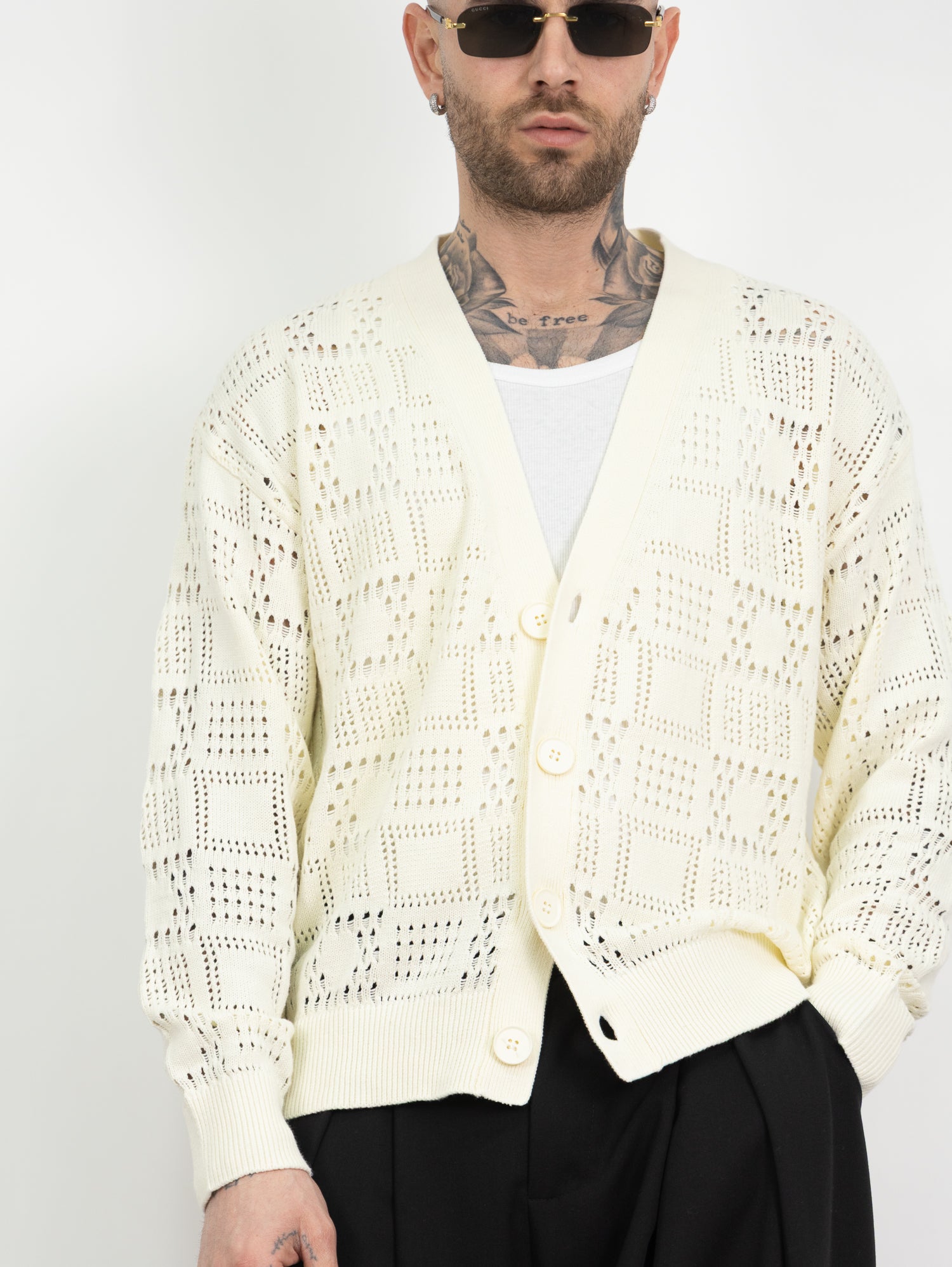 Cardigan traforato