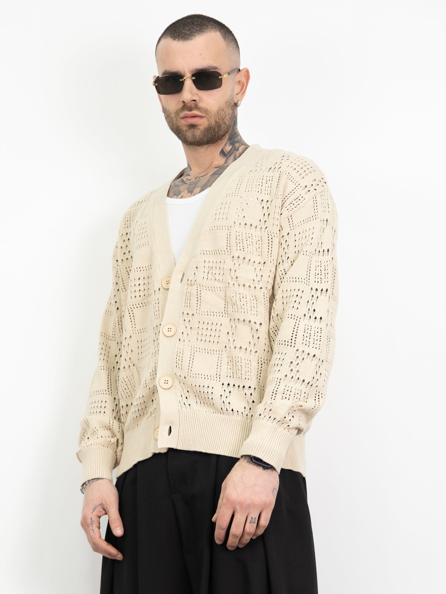 Cardigan traforato