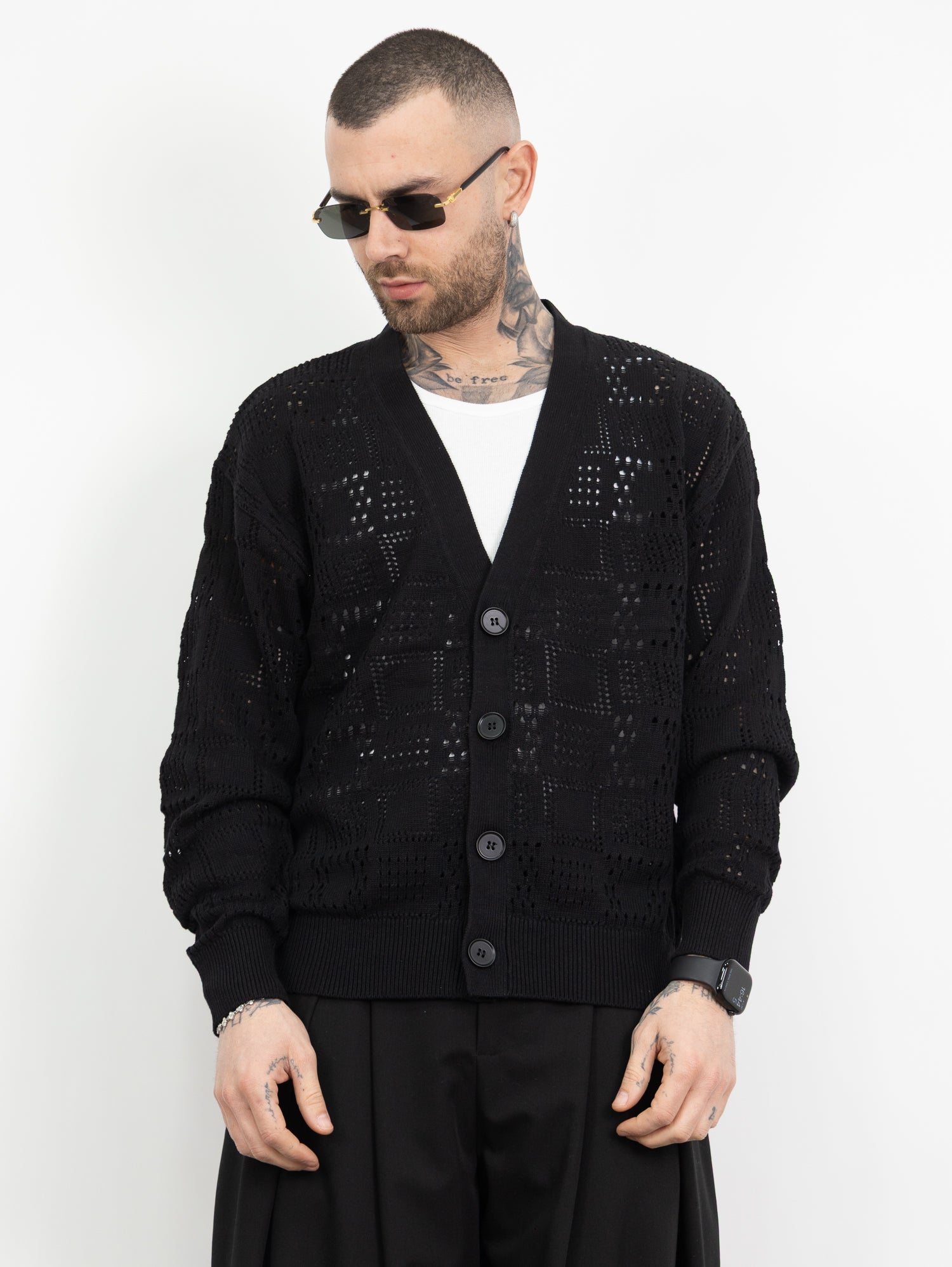 Cardigan traforato