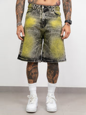 Bermuda jeans lav.green