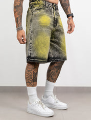 Bermuda jeans lav.green