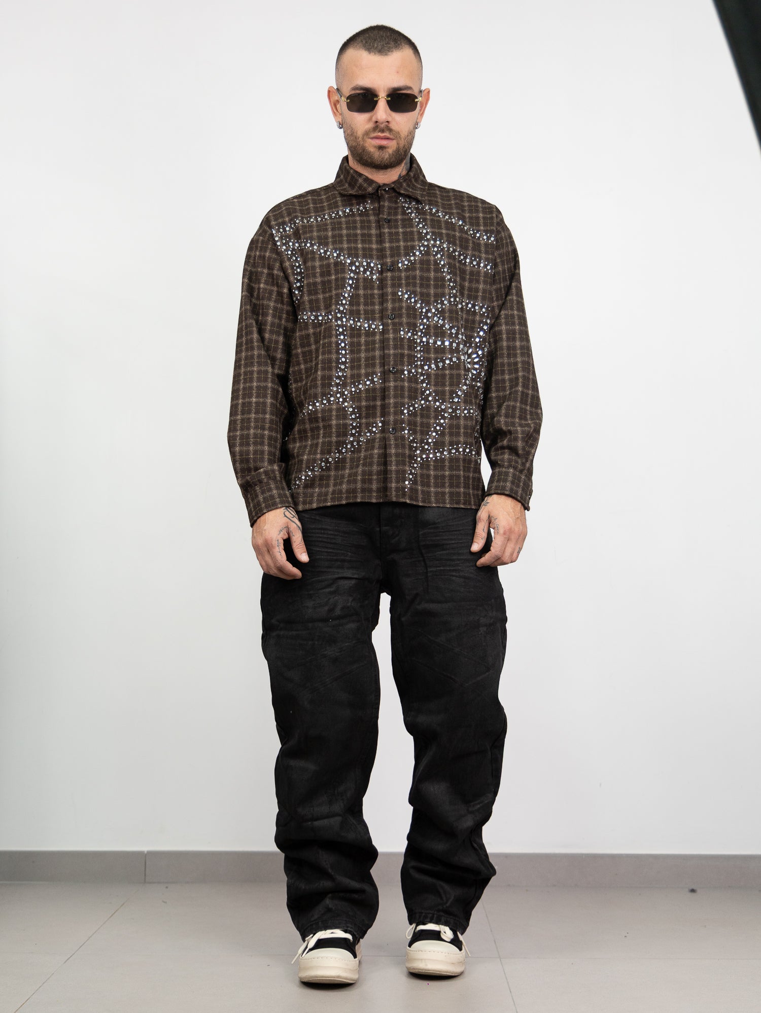 Camicia quadri ragnatela