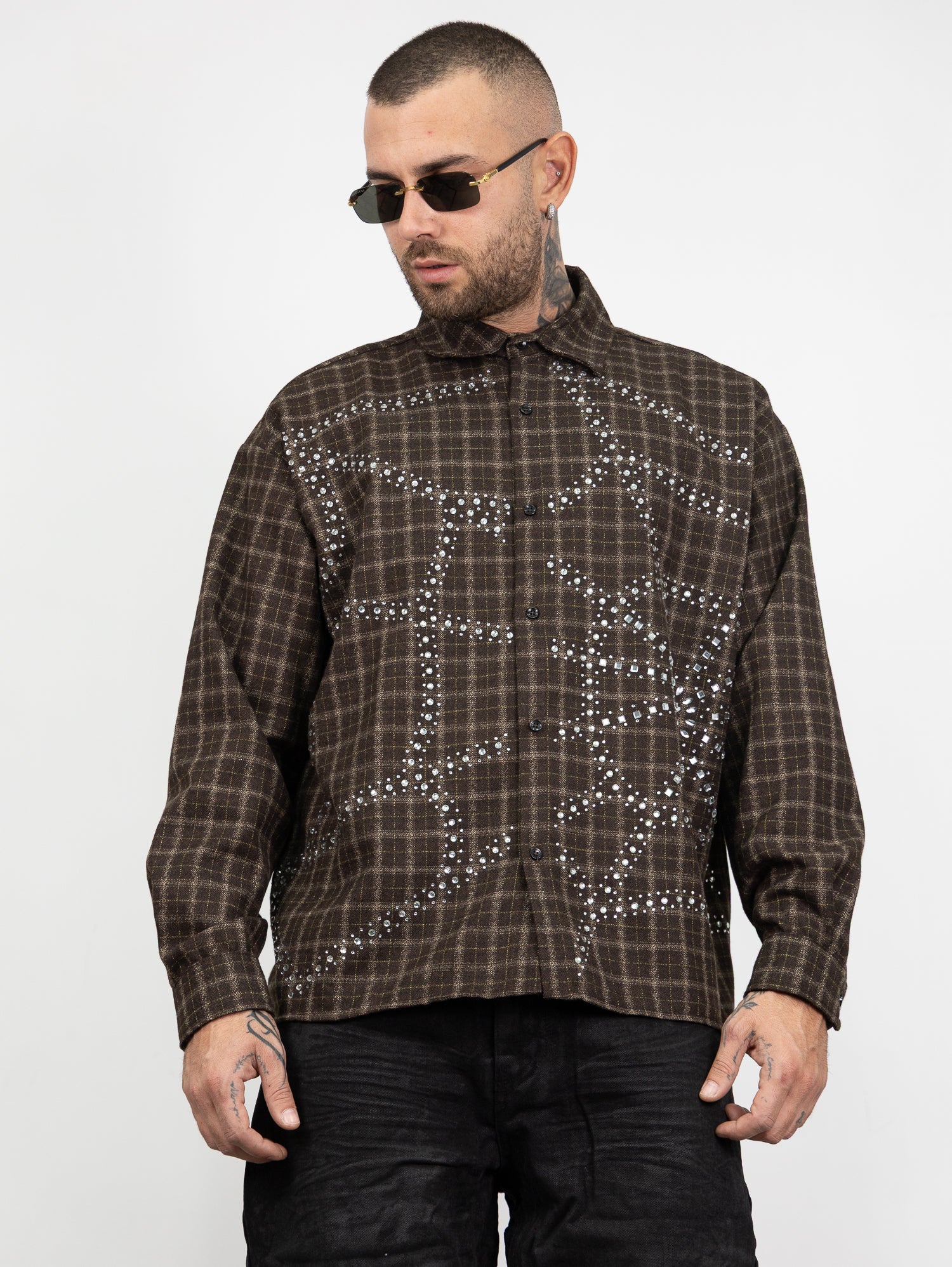 Camicia quadri ragnatela