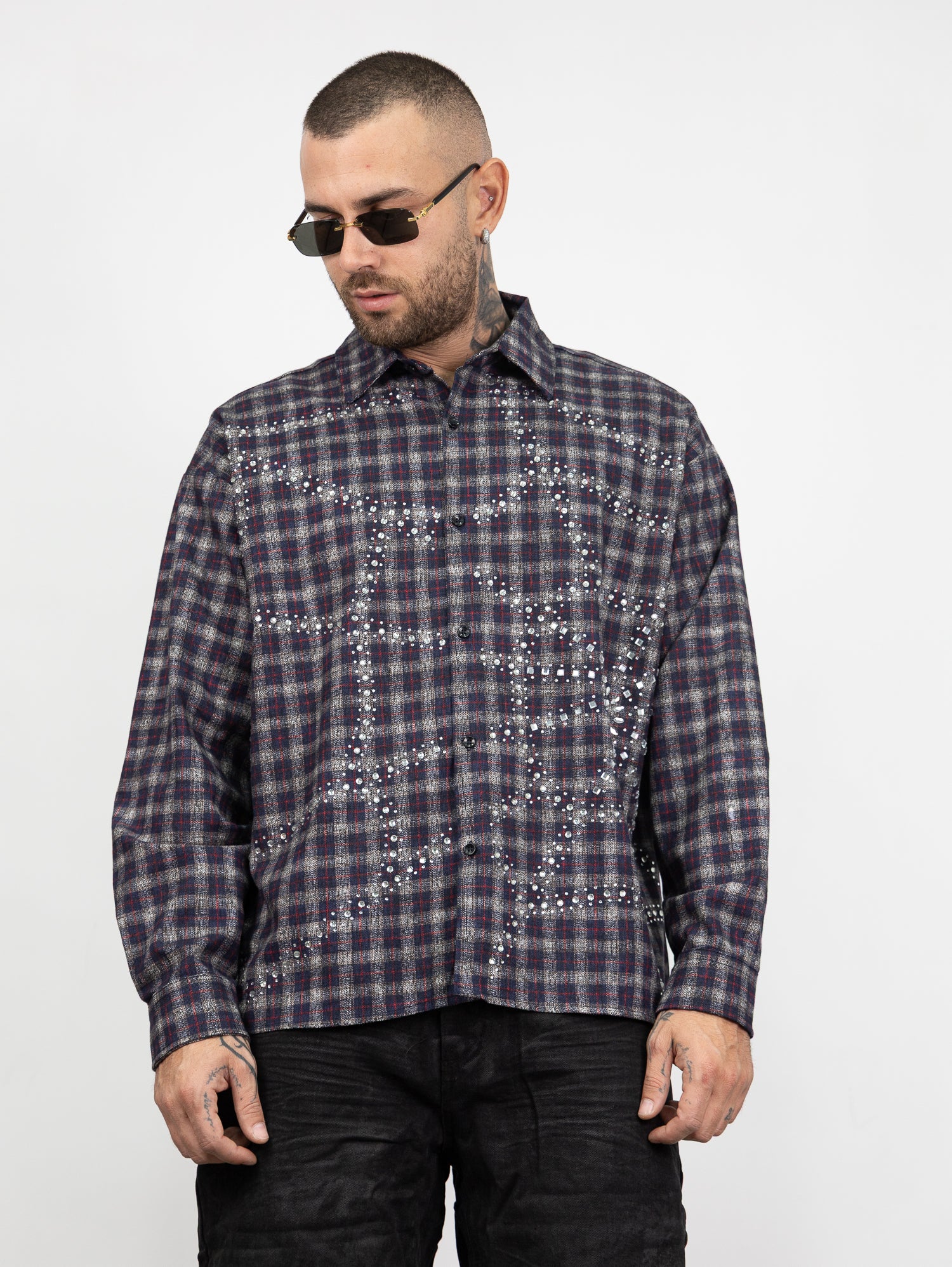 Camicia quadri ragnatela