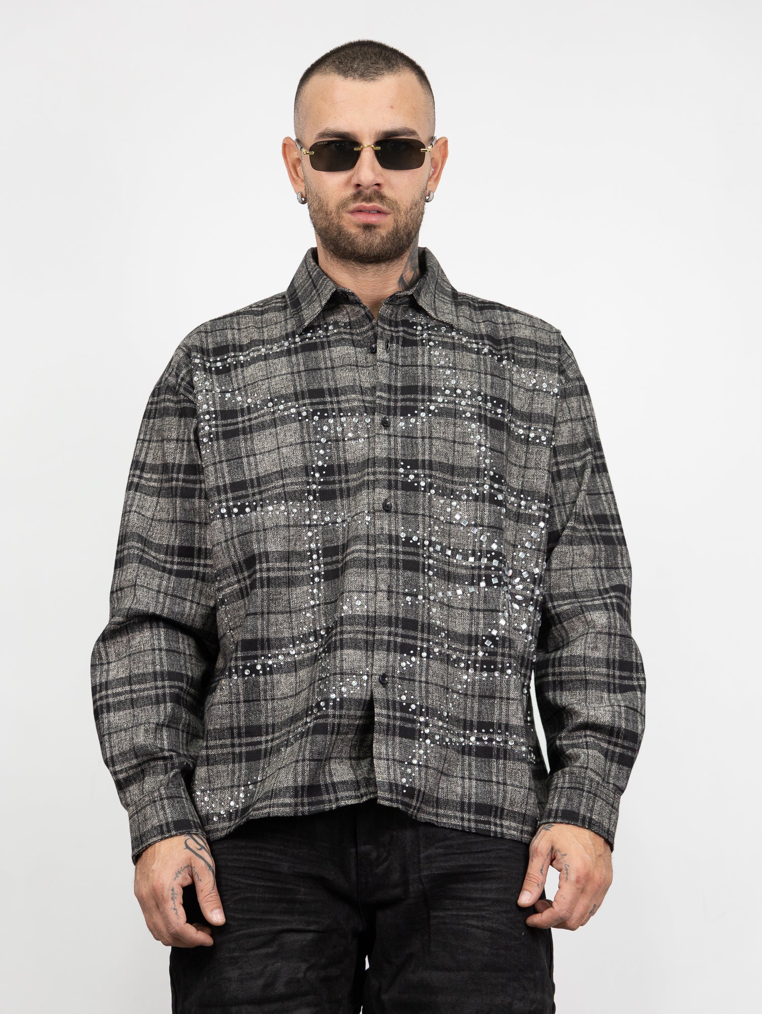 Camicia quadri ragnatela