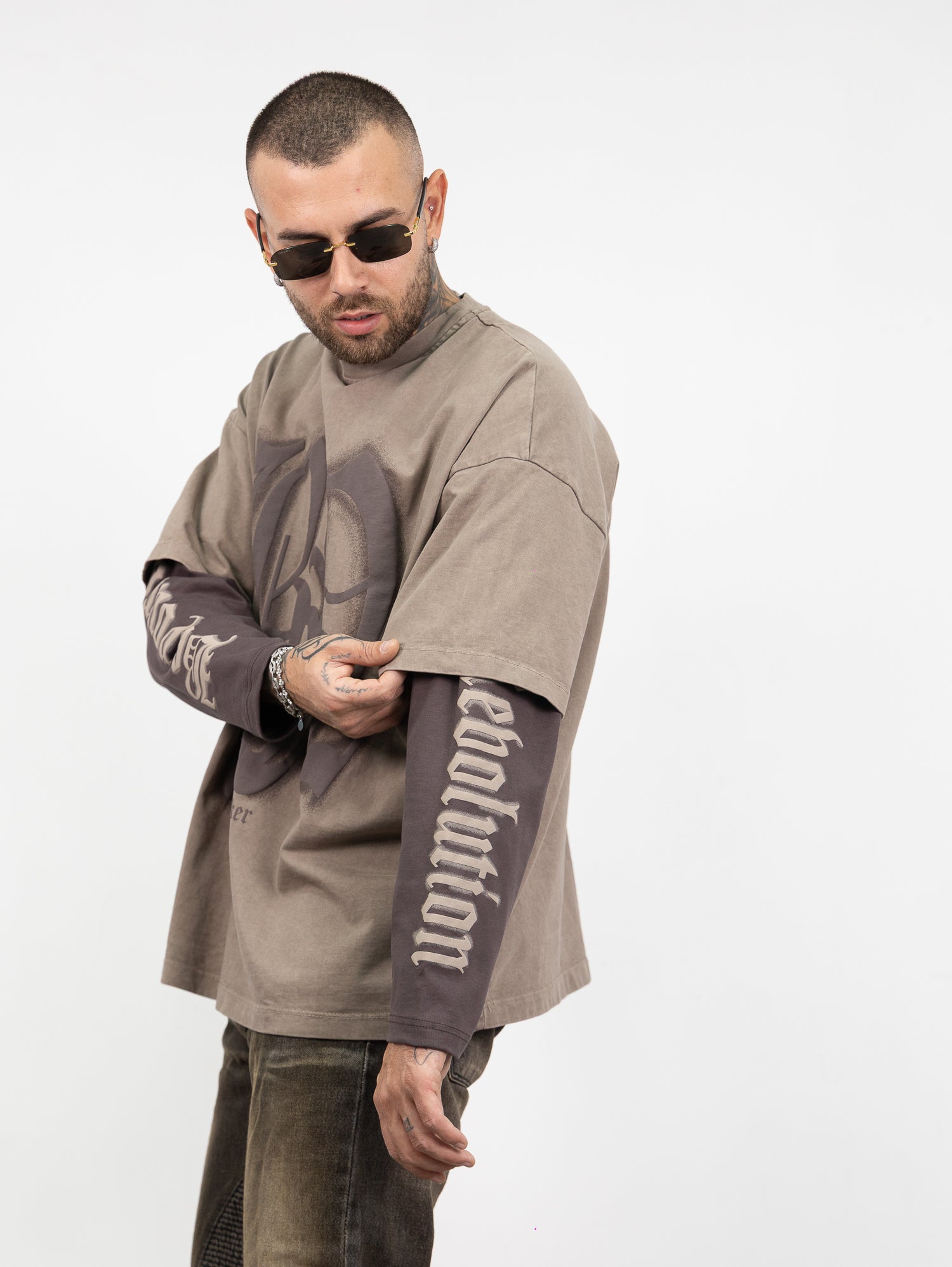 T-shirt double sleeve lv