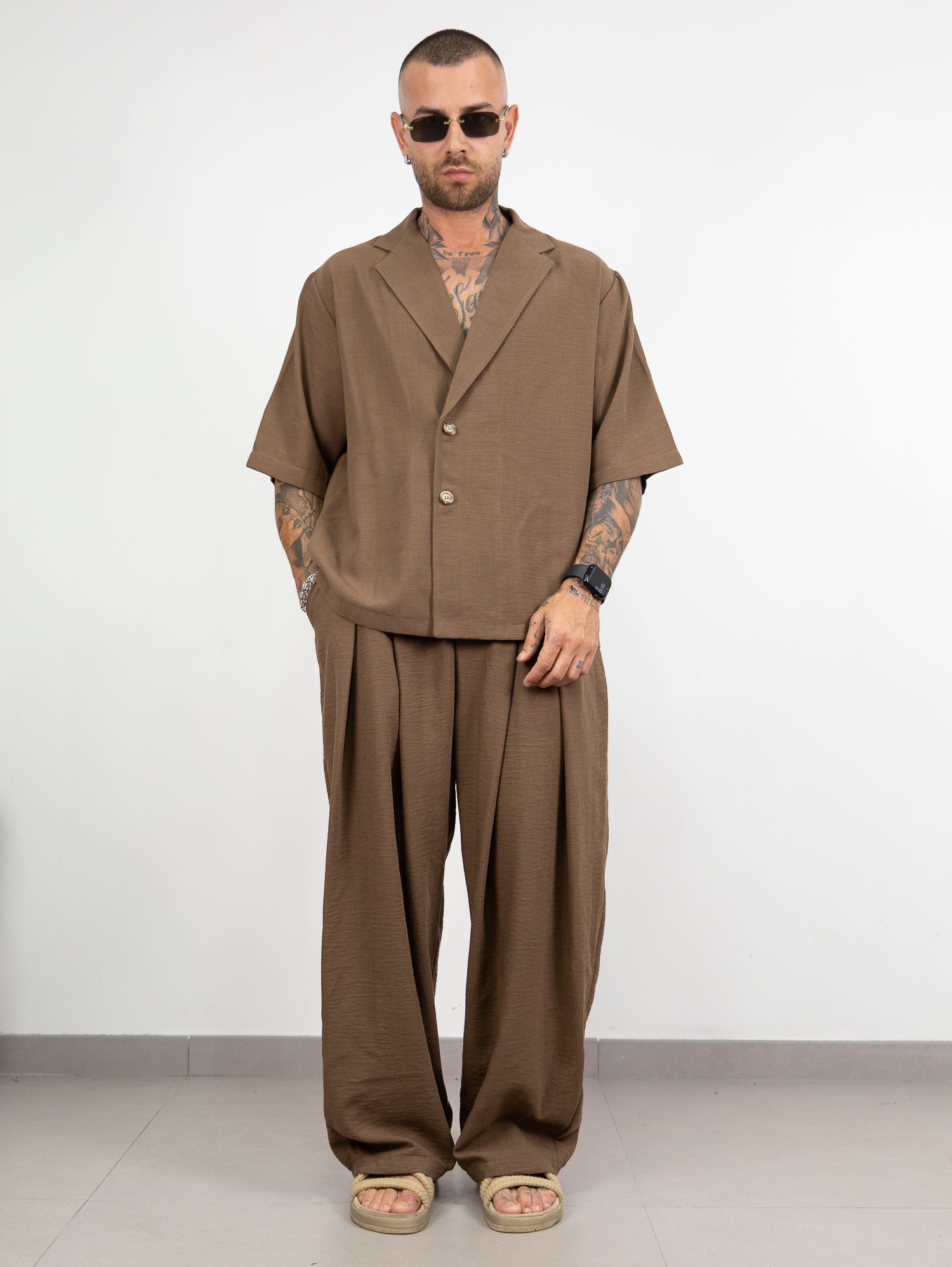 Abito pant pences lino