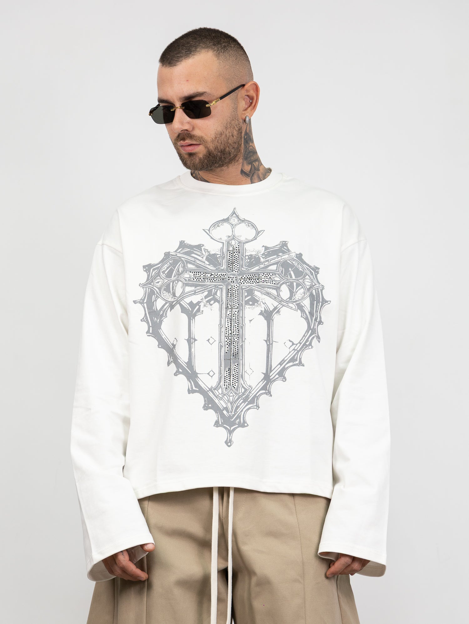 T-shirt long sleeve cuore