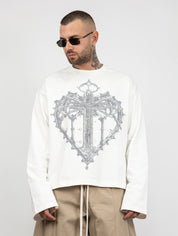 T-shirt long sleeve cuore