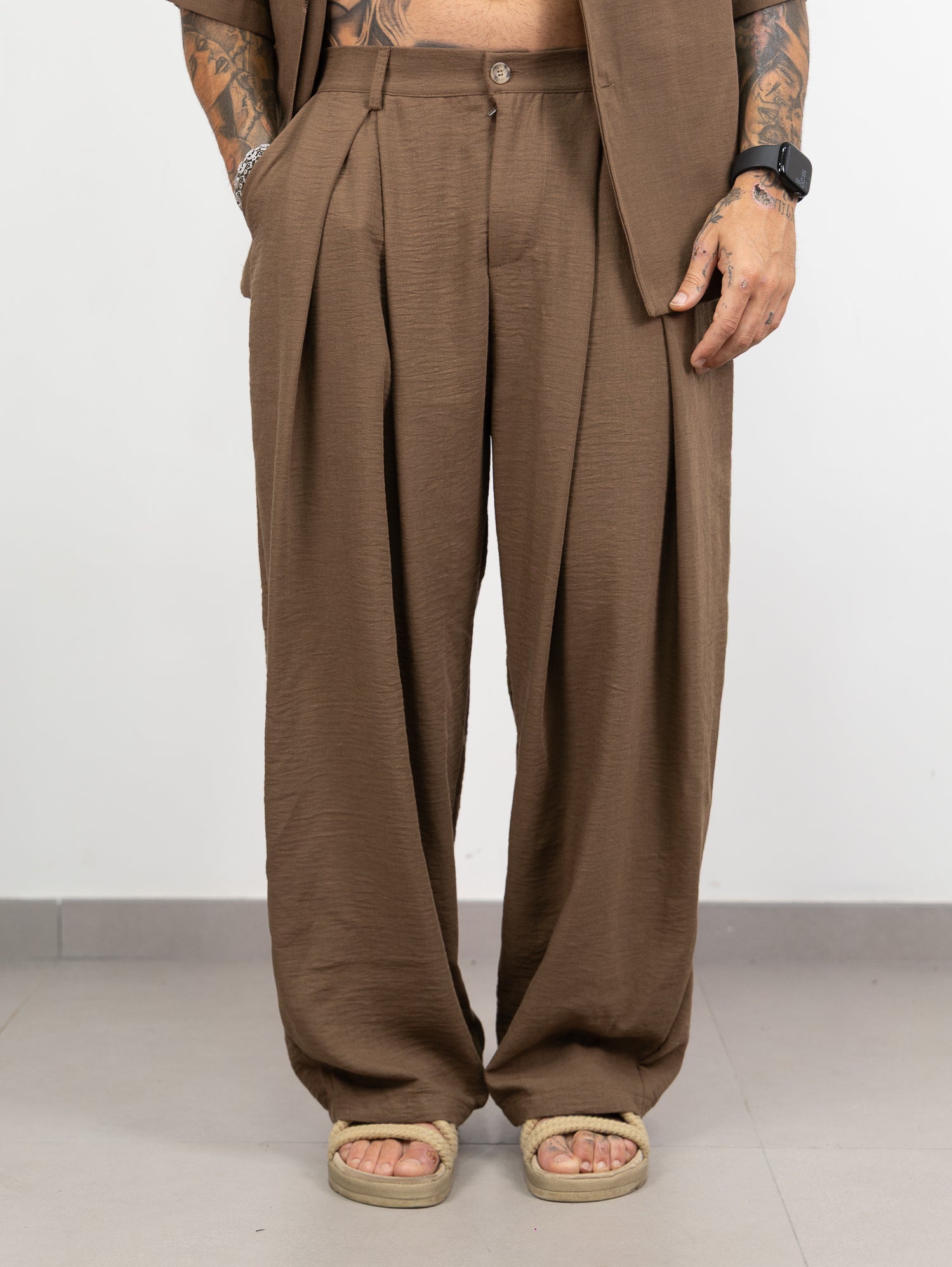 Abito pant pences lino