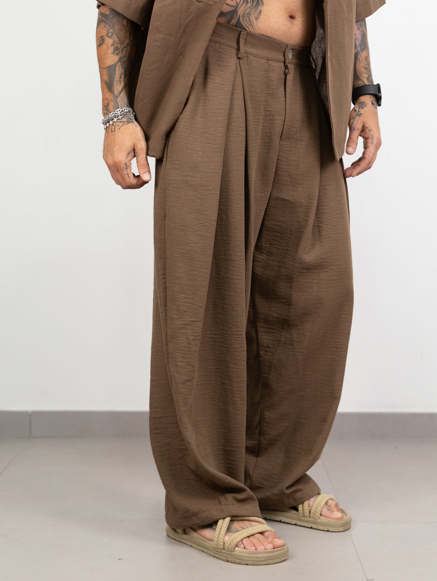 Abito pant pences lino