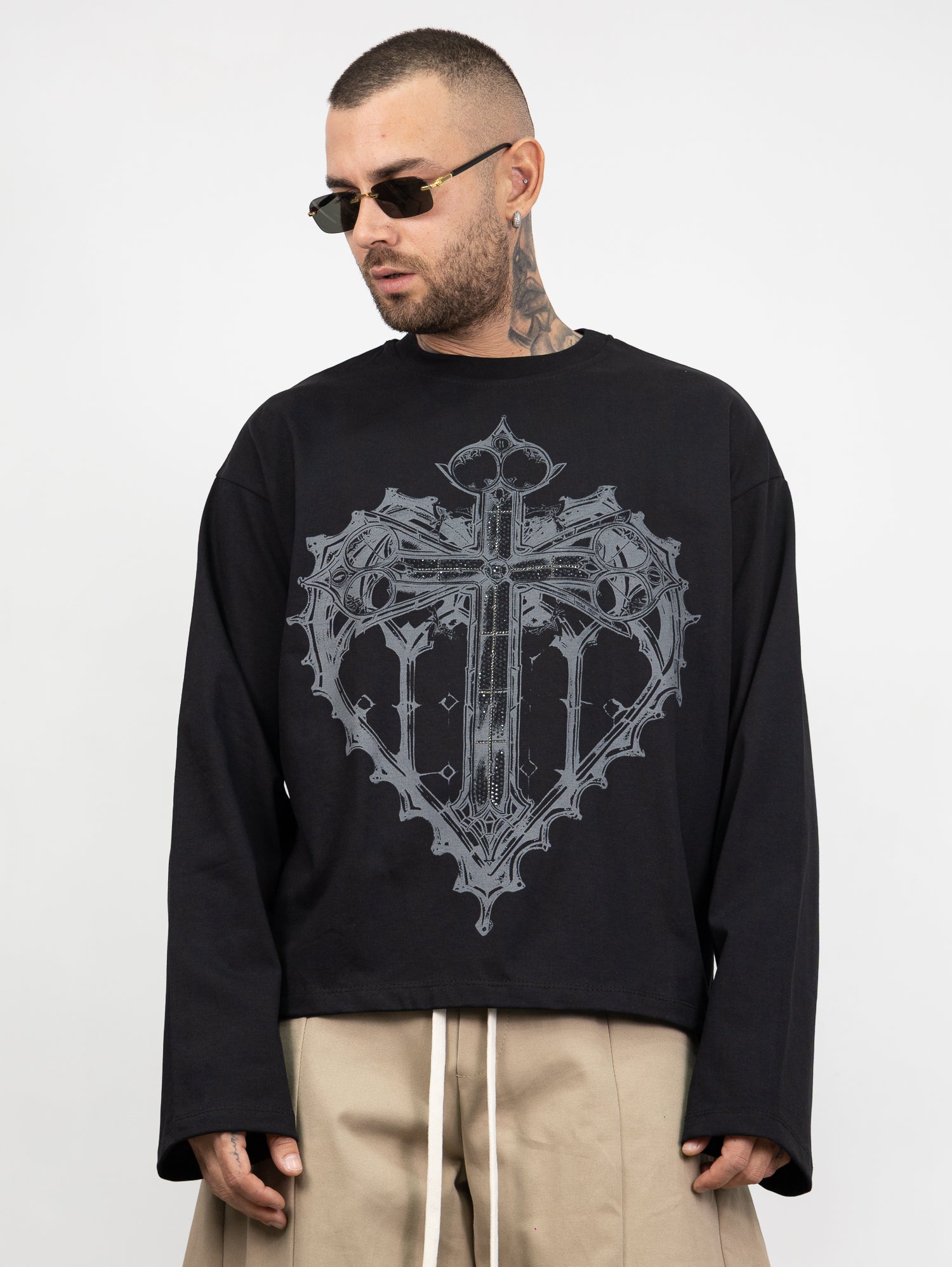T-shirt long sleeve cuore