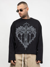 T-shirt long sleeve cuore