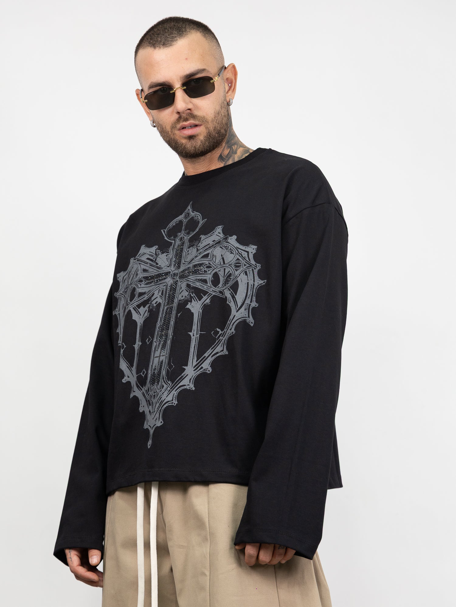 T-shirt long sleeve cuore