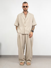 Abito pant pences lino