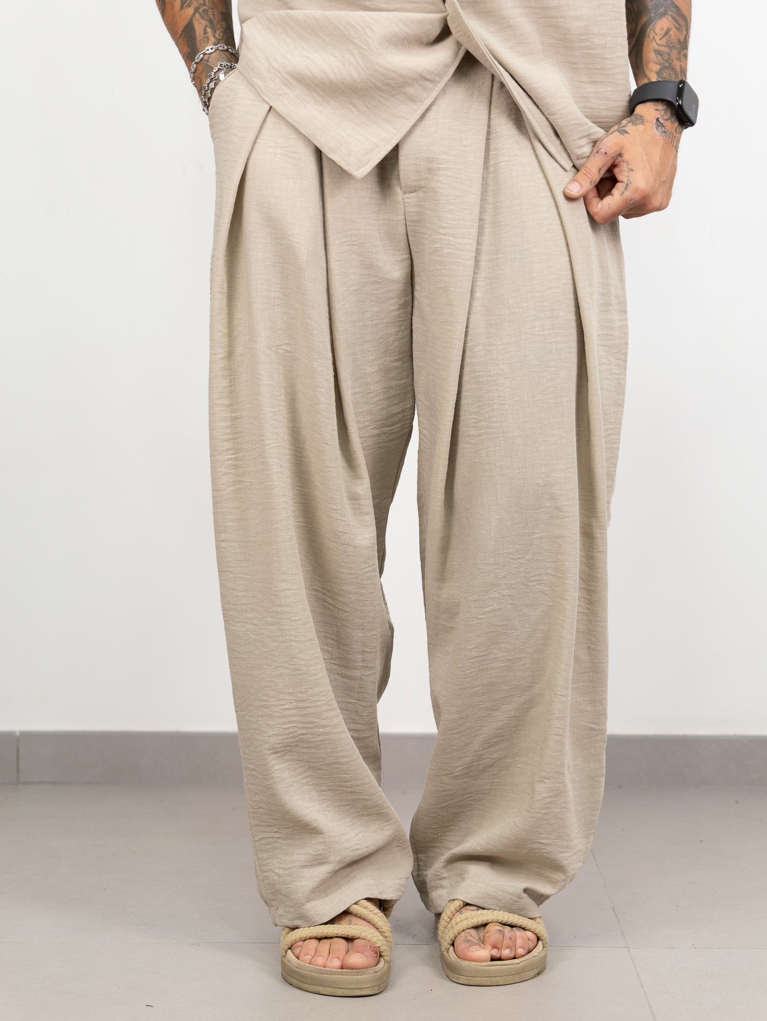 Abito pant pences lino