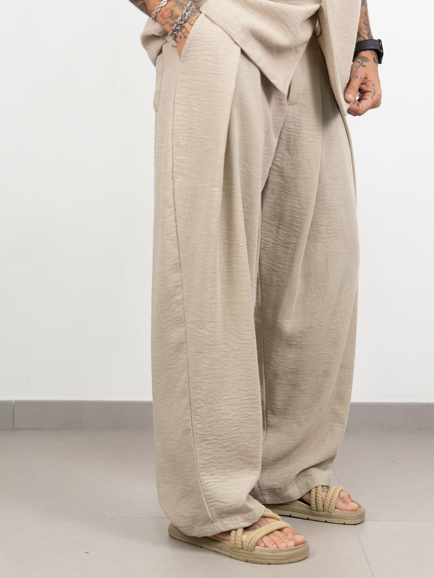 Abito pant pences lino