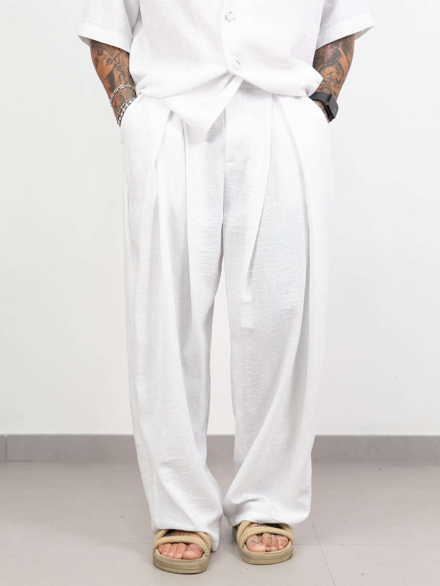 Abito pant pences lino