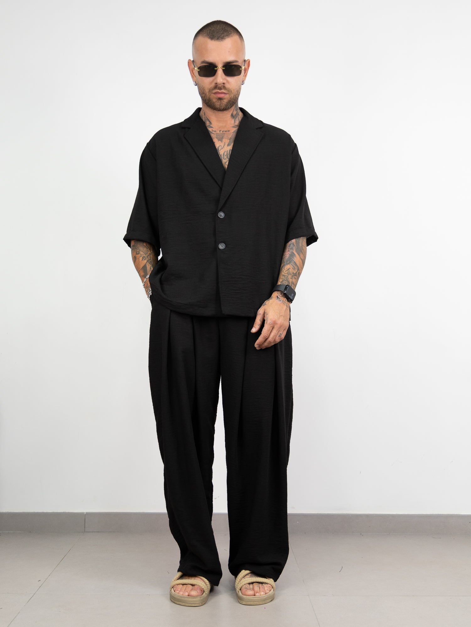Abito pant pences lino