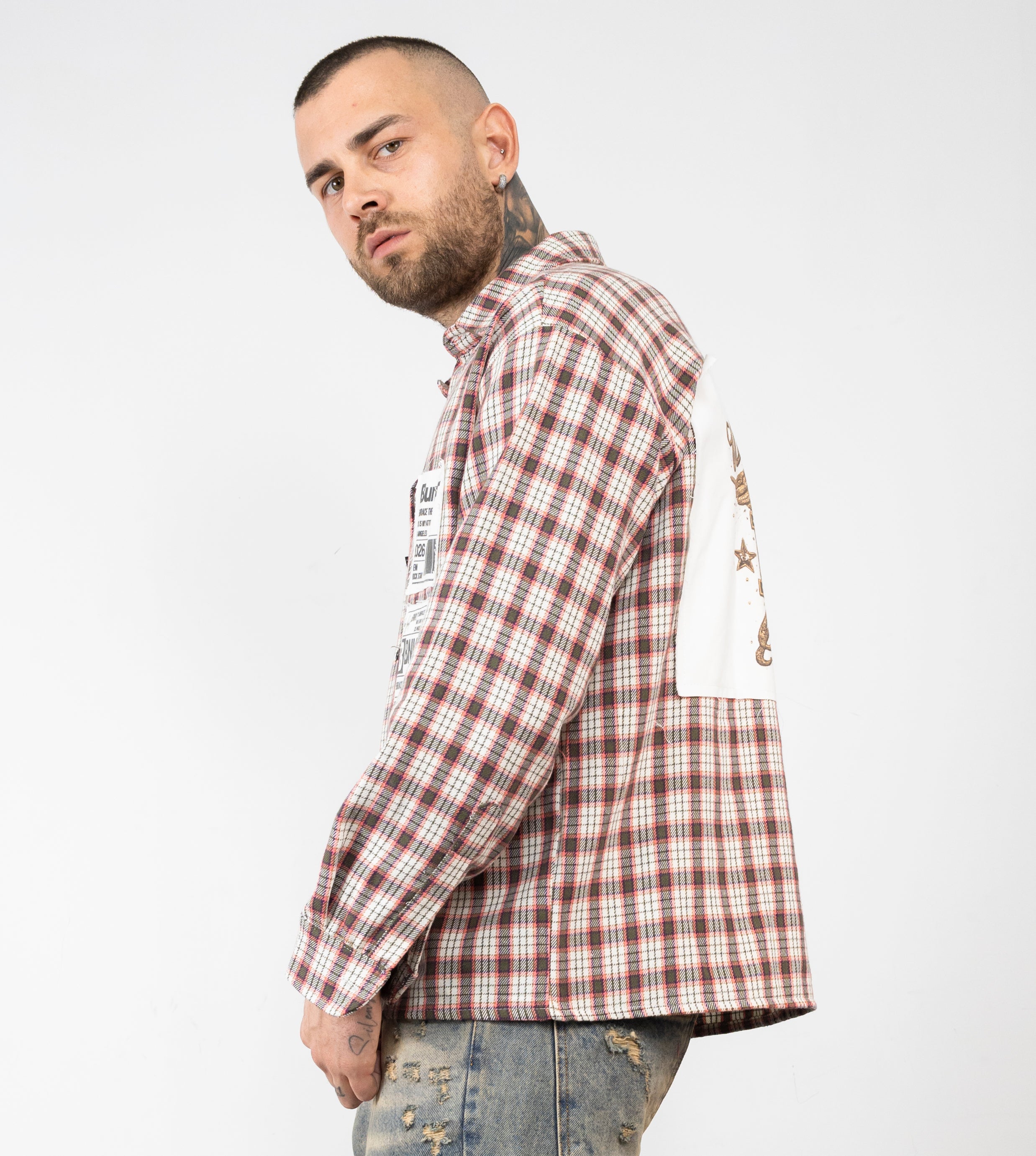 Camicia quadri barcode