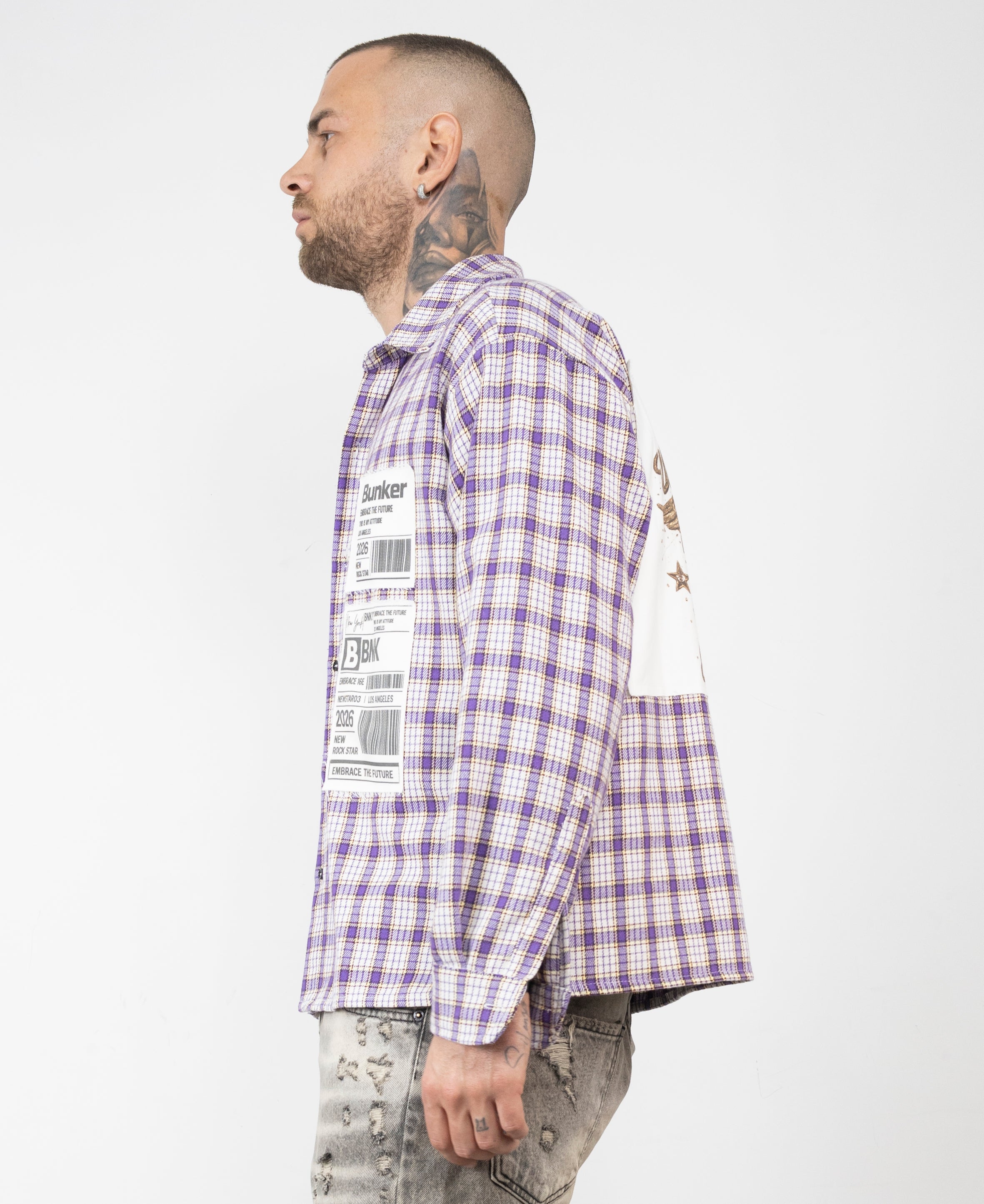 Camicia quadri barcode