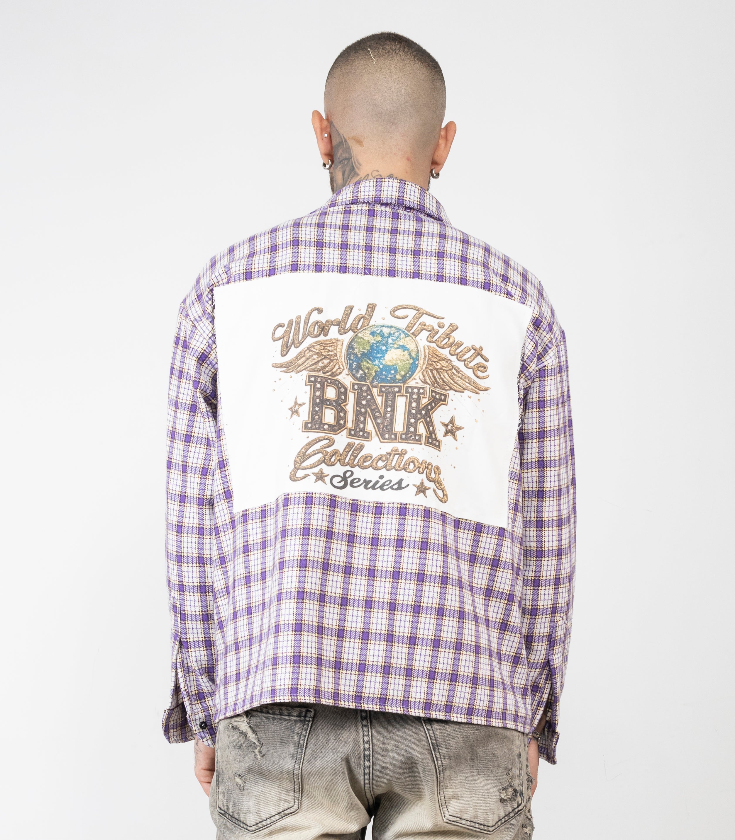 Camicia quadri barcode