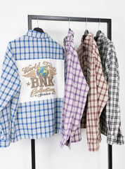 Camicia quadri barcode